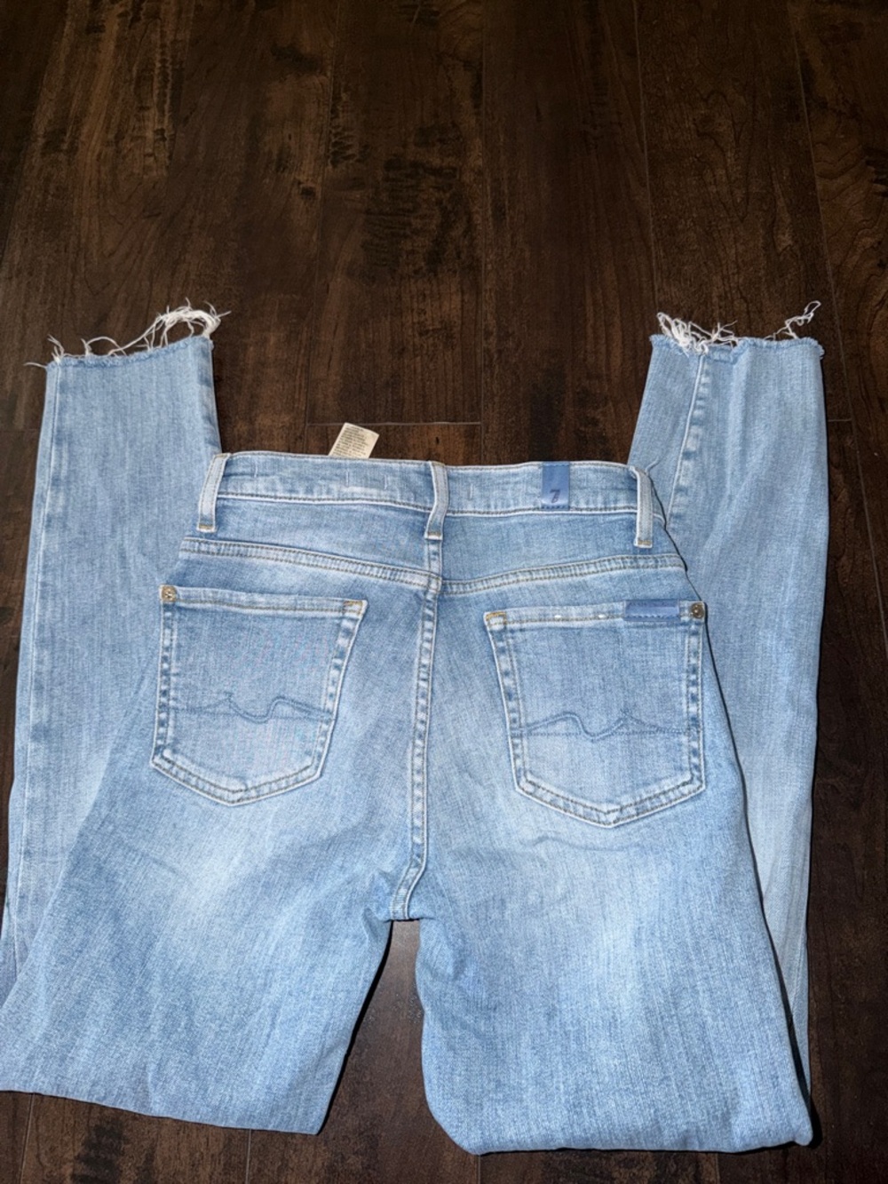 7 For All Mankind Light Blue Straight-Leg Jeans